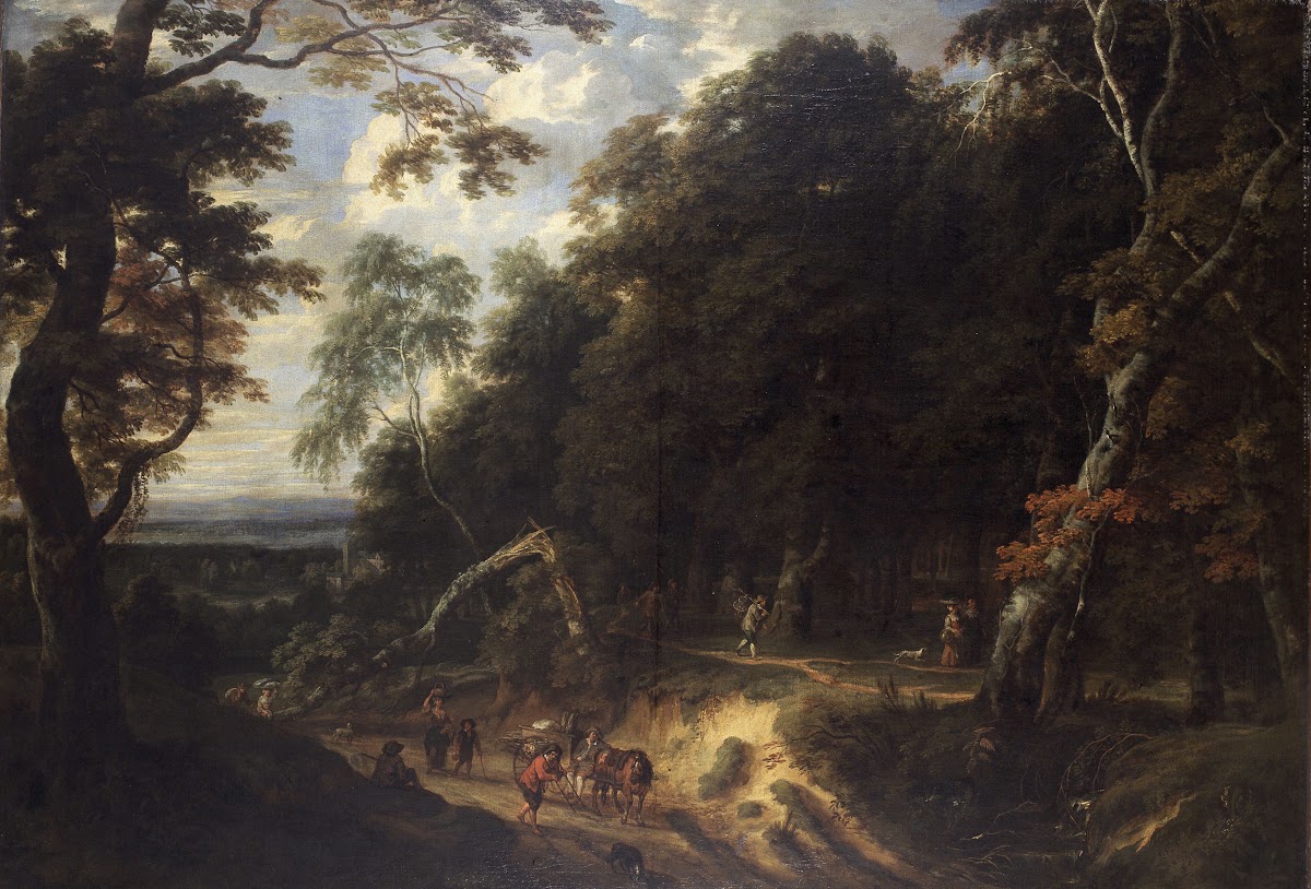 The Soignes Forest with Figures 17th century