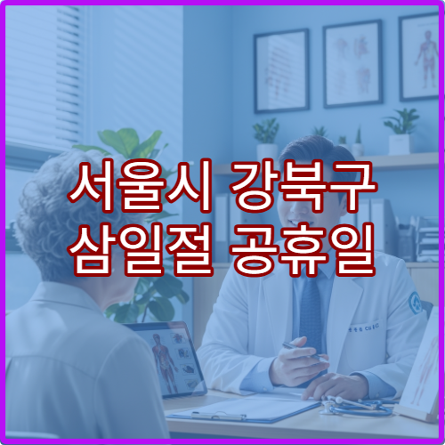 서울시 강북구 삼일절 공휴일 대체공휴일 문 여는 약국 어디? 연휴 당번약국 영업시간·처방전 조제 안내