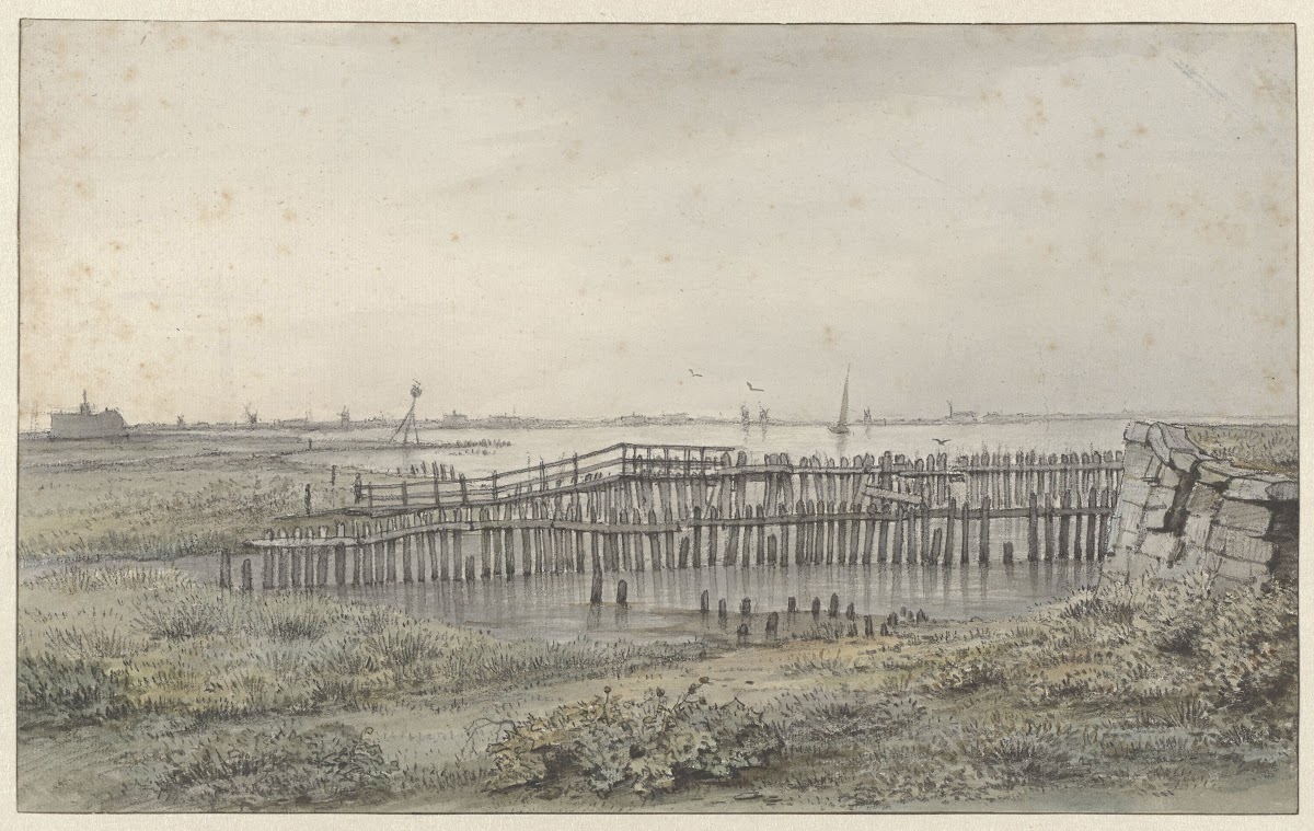 Rivierlandschap Met Palissaden 1805   1862