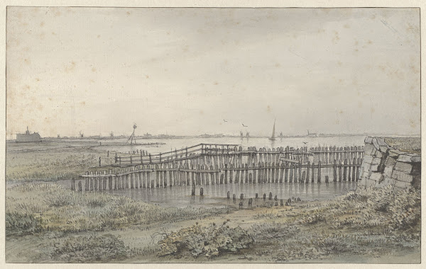 Rivierlandschap Met Palissaden 1805   1862