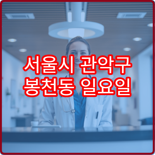 서울시 관악구 봉천동 일요일 산부인과 진료 정보