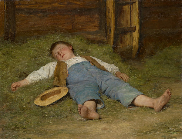 Boy Asleep in the Hay 18911897