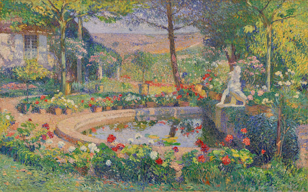 Le Bassin principal du parc de Marquayrol à Labastide du Vert 1905