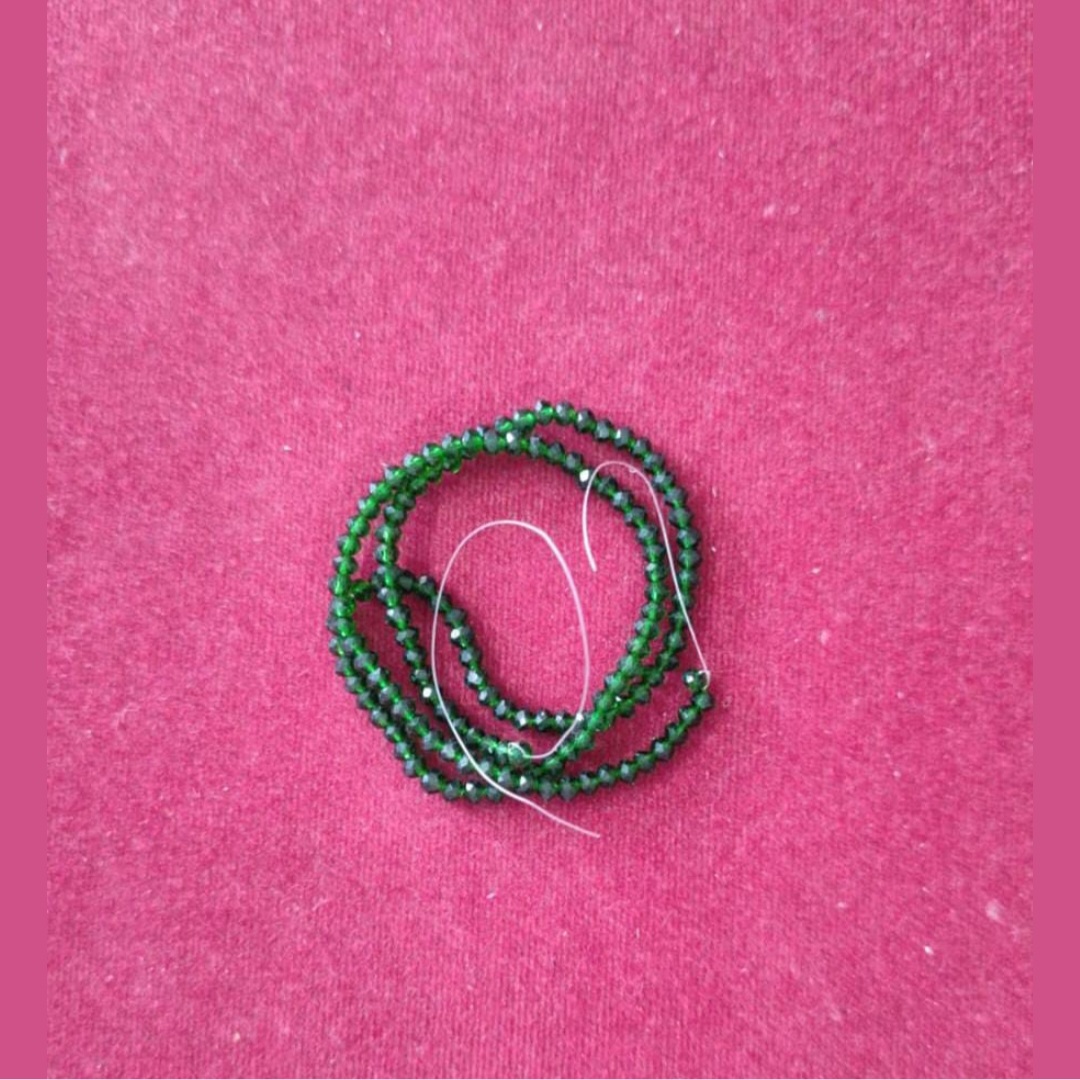 3 mm green glass crystal-1 line