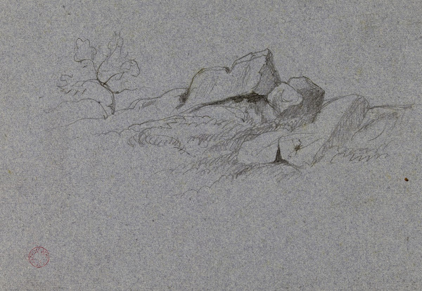Etude de rochers 19th century