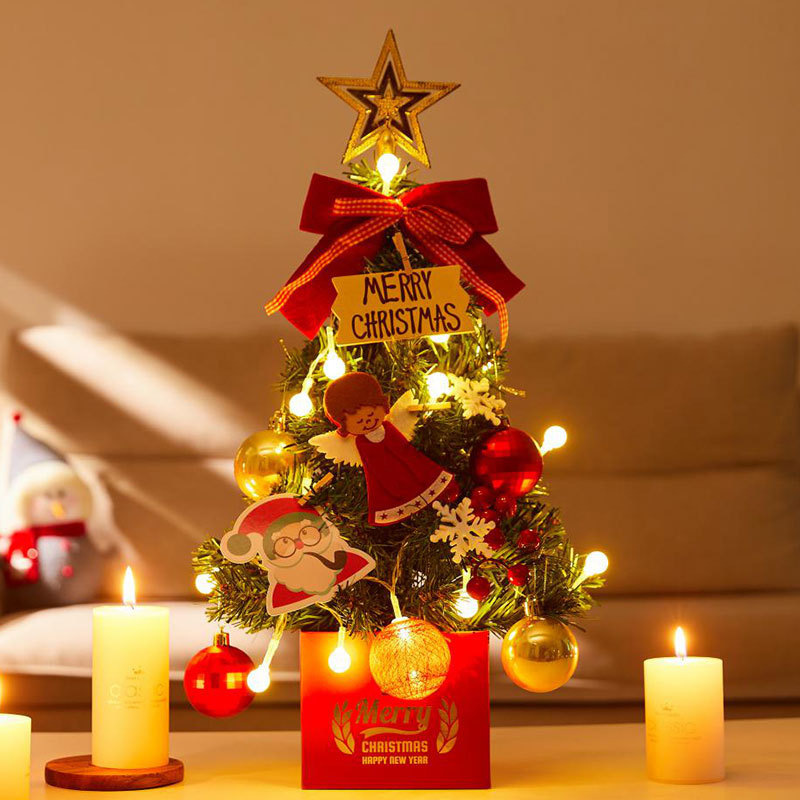 Decorative Tabletop Christmas Tree with Lights, 45 cm