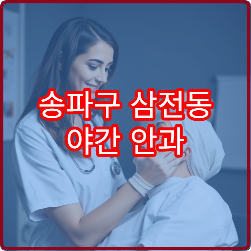 송파구 삼전동 야간 안과 진료 병원 시력 검사 야간 운영