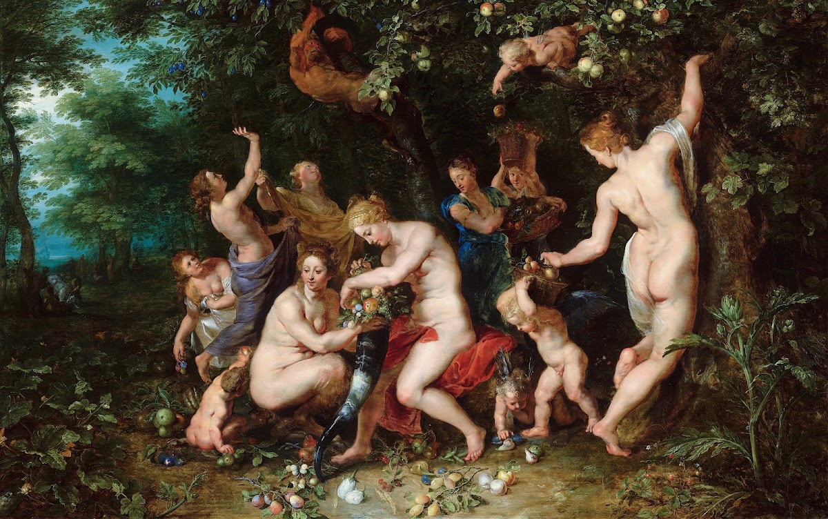 Nymphs Filling The Cornucopia 1615