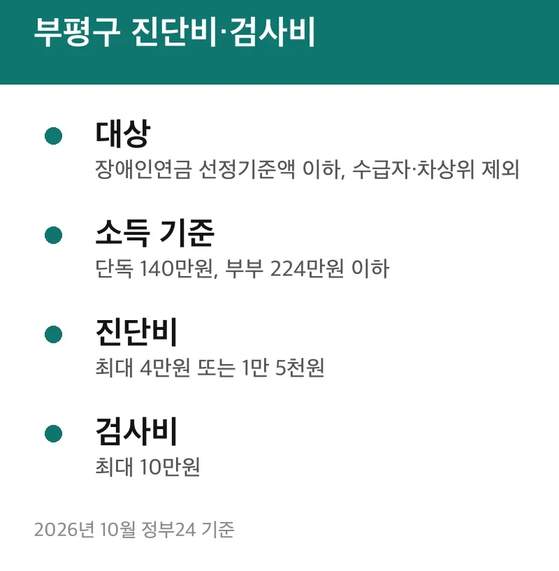 부평구 진단비·검사비