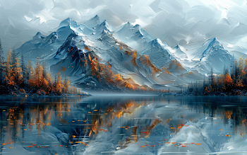 Mountains Artwork Wallpaper