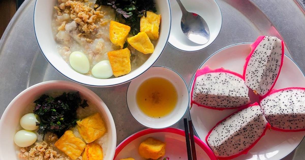 Mâm cơm nhỏ của Trang 39 (cháo sụn gà thập cẩm)