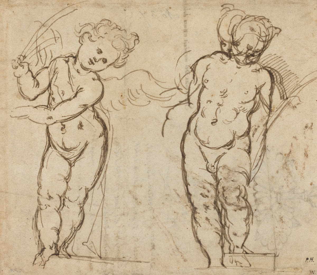 Two Standing Putti recto