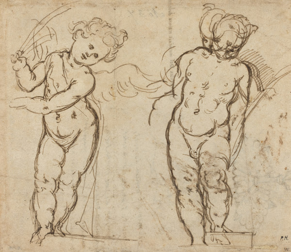 Two Standing Putti recto
