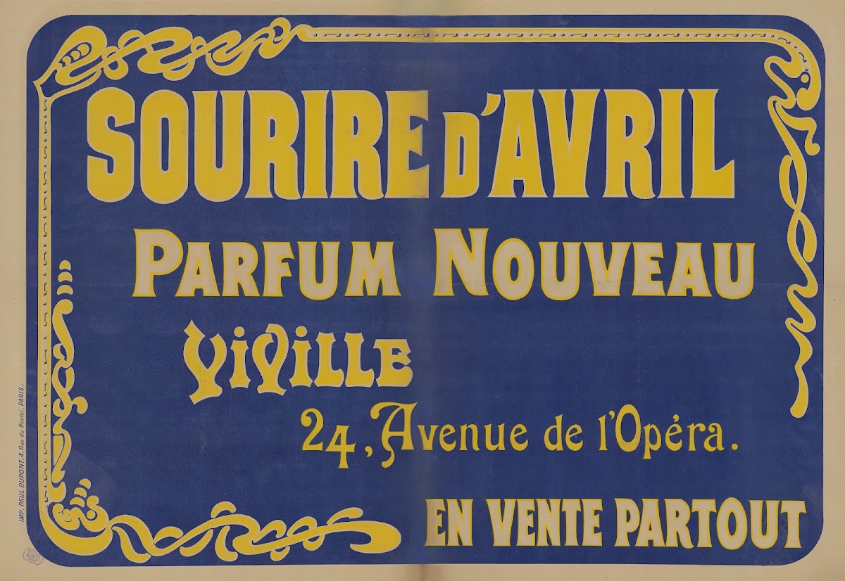 Sourire dAvril parfum nouveau Viville 24 avenue de lOpéra En vente partout 1903
