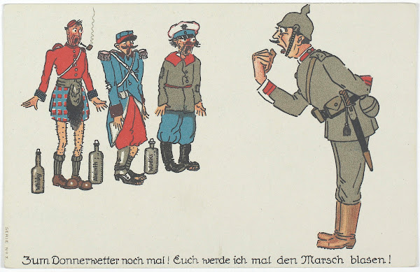 Zum Donnerwetter noch mal Euch werde ich mal den Marsch blasen 1914