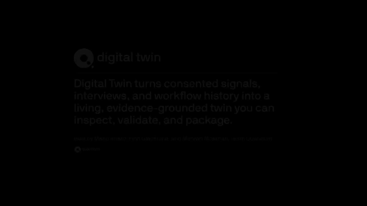 Quantium Digital Twin project preview
