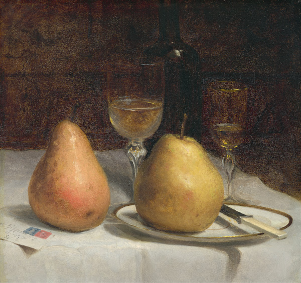 Two Pears on a Tabletop c 1866