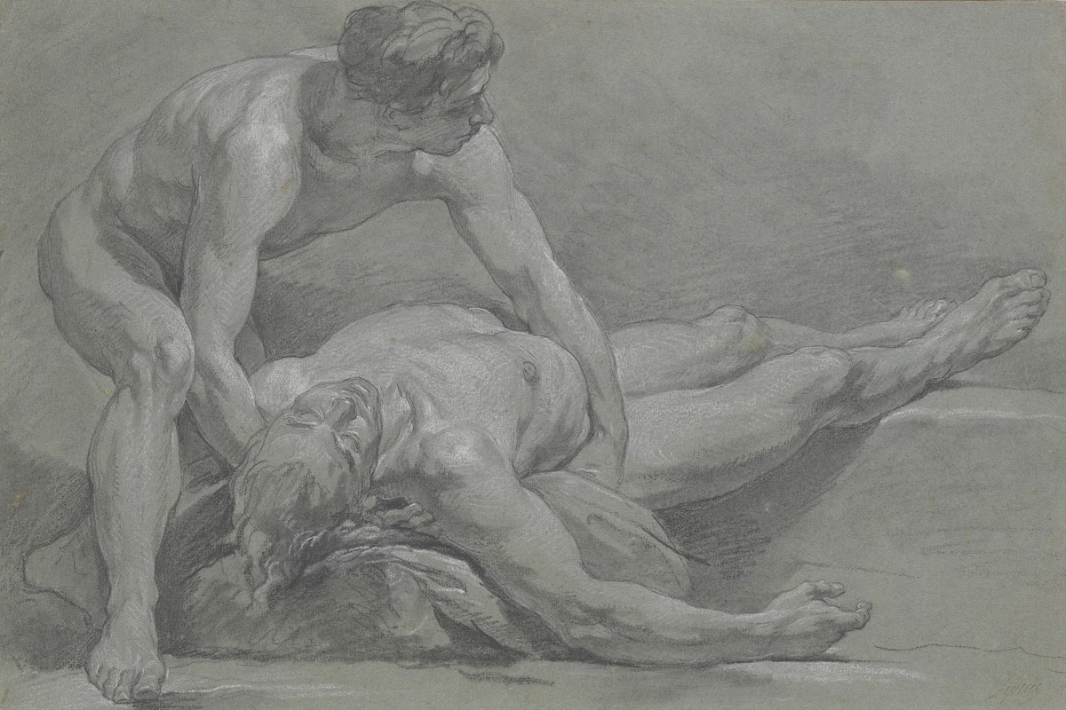 Two Nude Male Figures 18th century