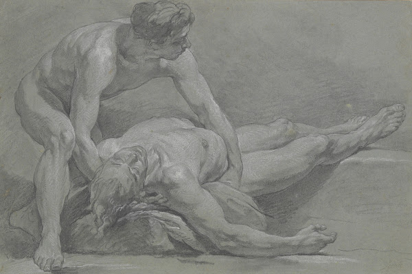 Two Nude Male Figures 18th century