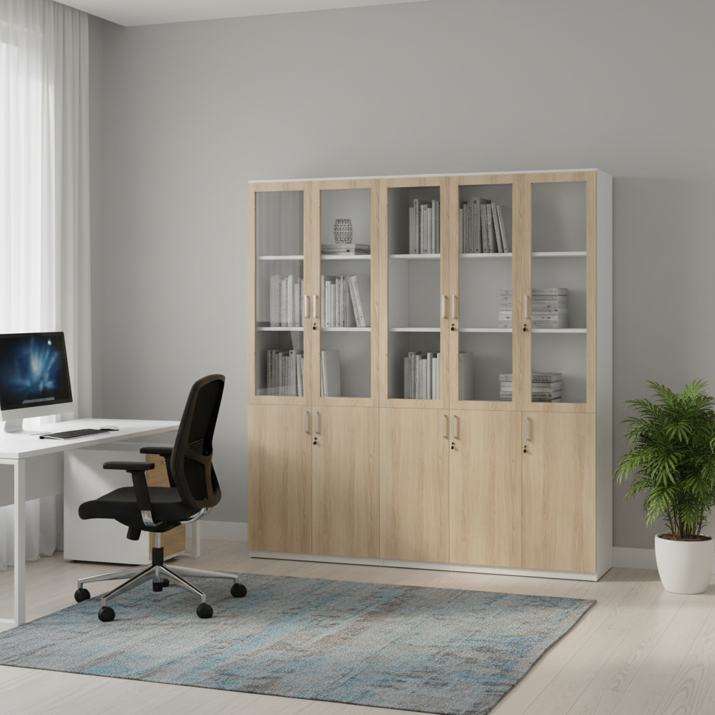 RADAR Color Full Height Ten-Door Glass Cabinet