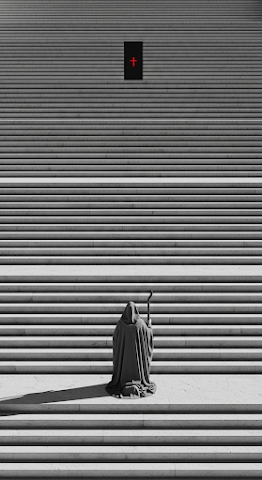 Kneeling at the Monument