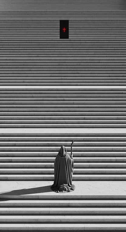 Kneeling at the Monument