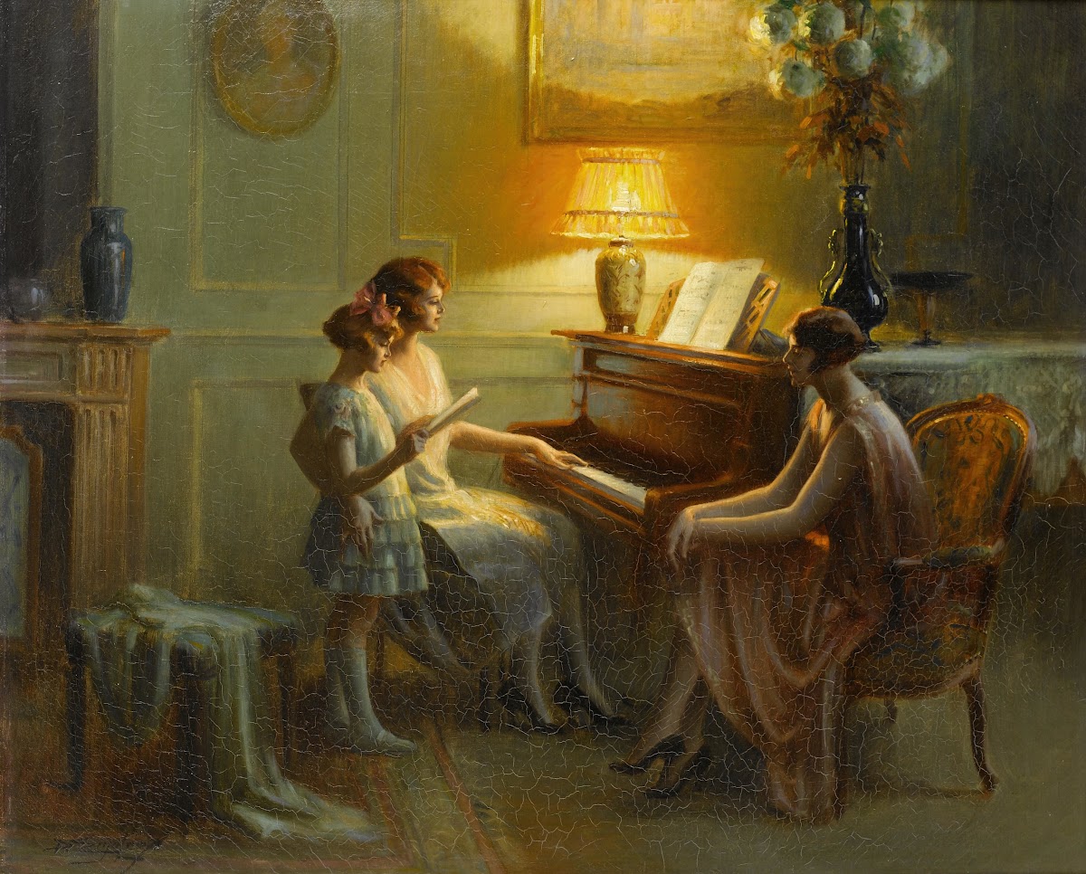 By the piano