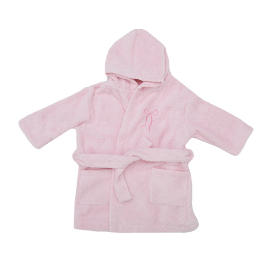 Children's bathrobe Twins Belle size 86–92 (100% cotton terry cloth) pink