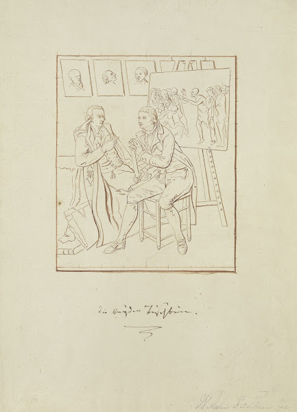 Einer den anderen gemalt Der Künstler mit seinem Bruder Heinrich Jacob Tischbein