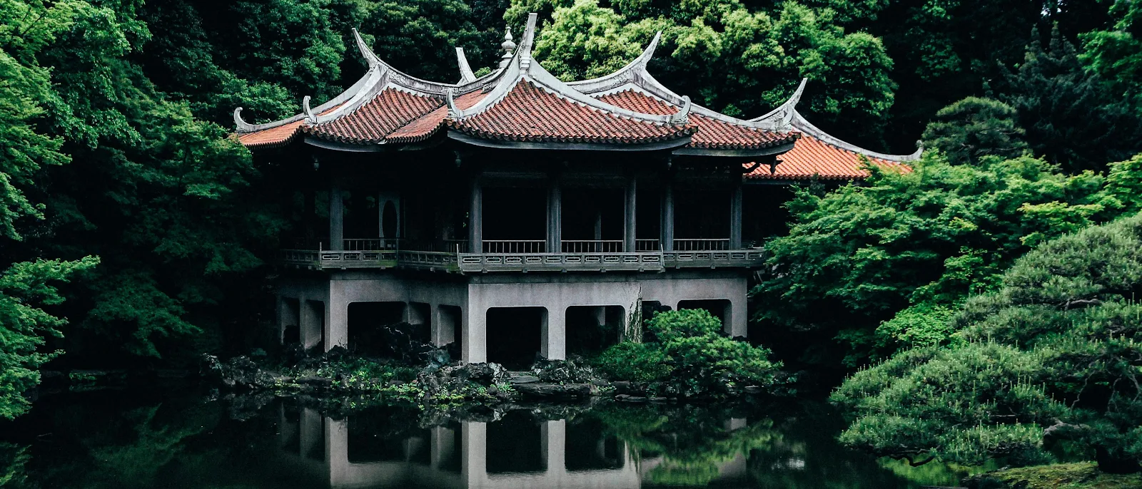 Japanese Garden, Temple, Pavilion, Asia 2K Wallpaper Background (4173x1788)