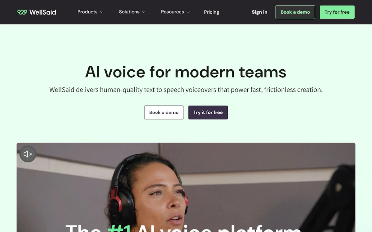 Captura de WellSaid Labs