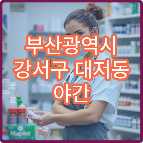 부산광역시 강서구 대저동 야간 운영 약국 공항 인근