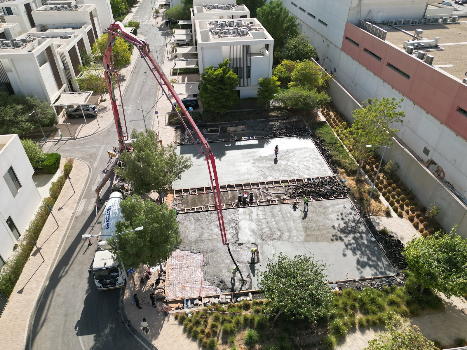 School civil works viewed from above