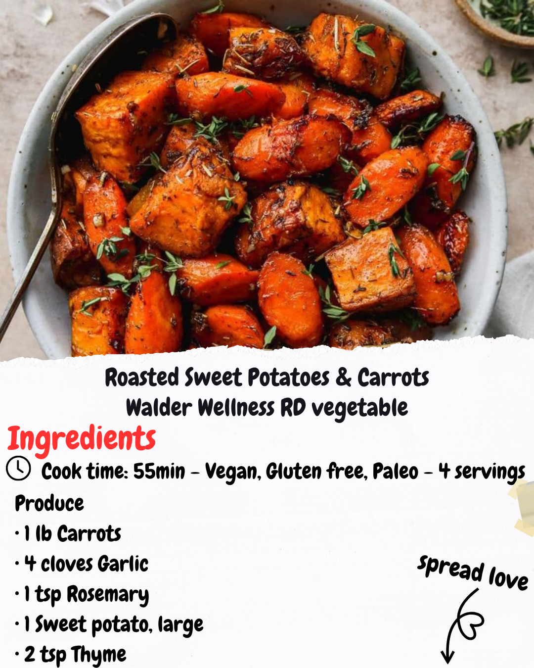 Roasted Sweet Potatoes & Carrots Walder Wellness RD vegetable