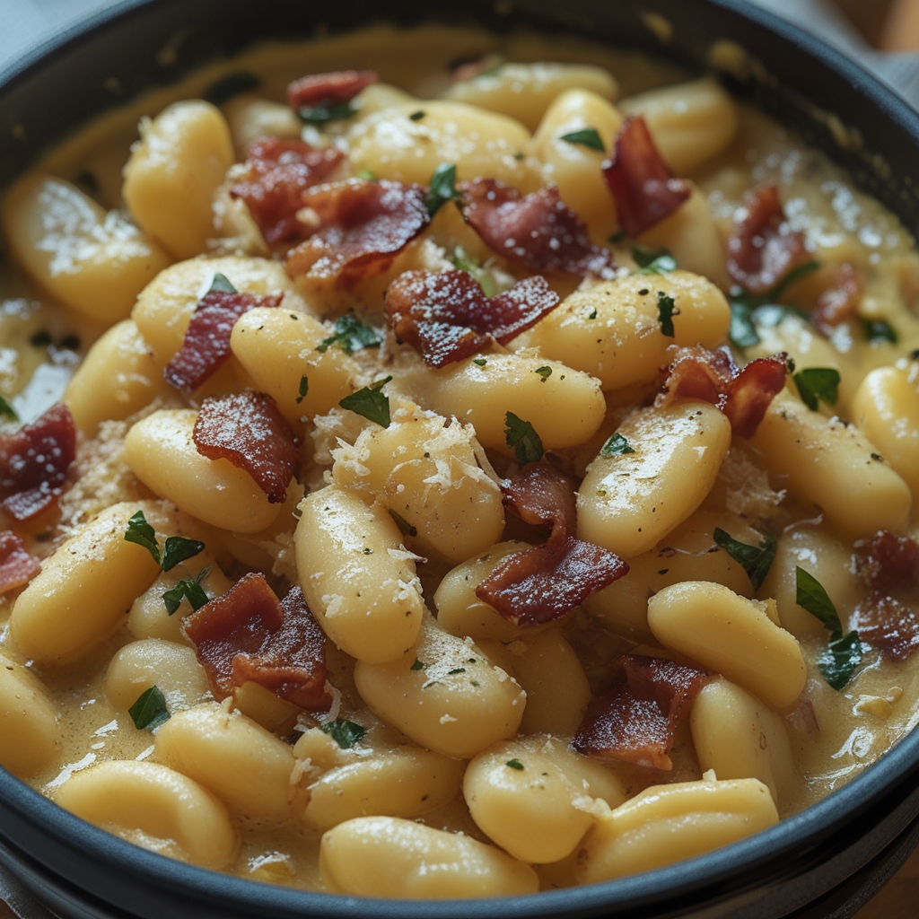 Gnocchi Carbonara with Bacon & Parmesan for Cozy Family Nights – Easy Comfort Food