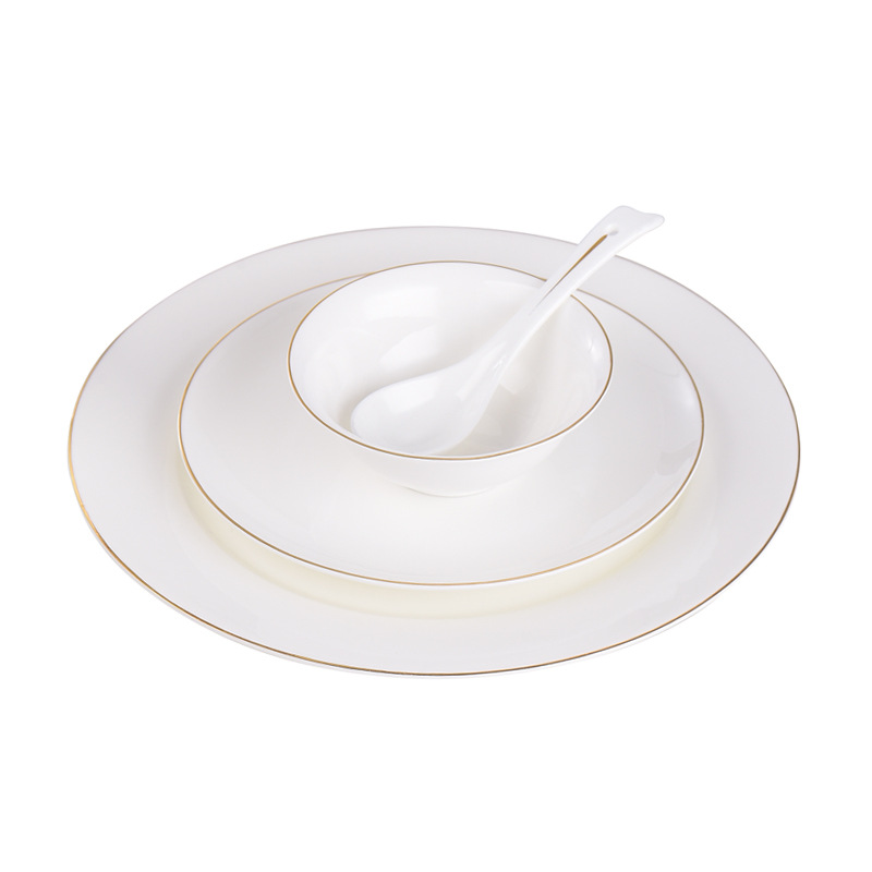 Porzellangeschirr mit Goldrand, 25-teilig