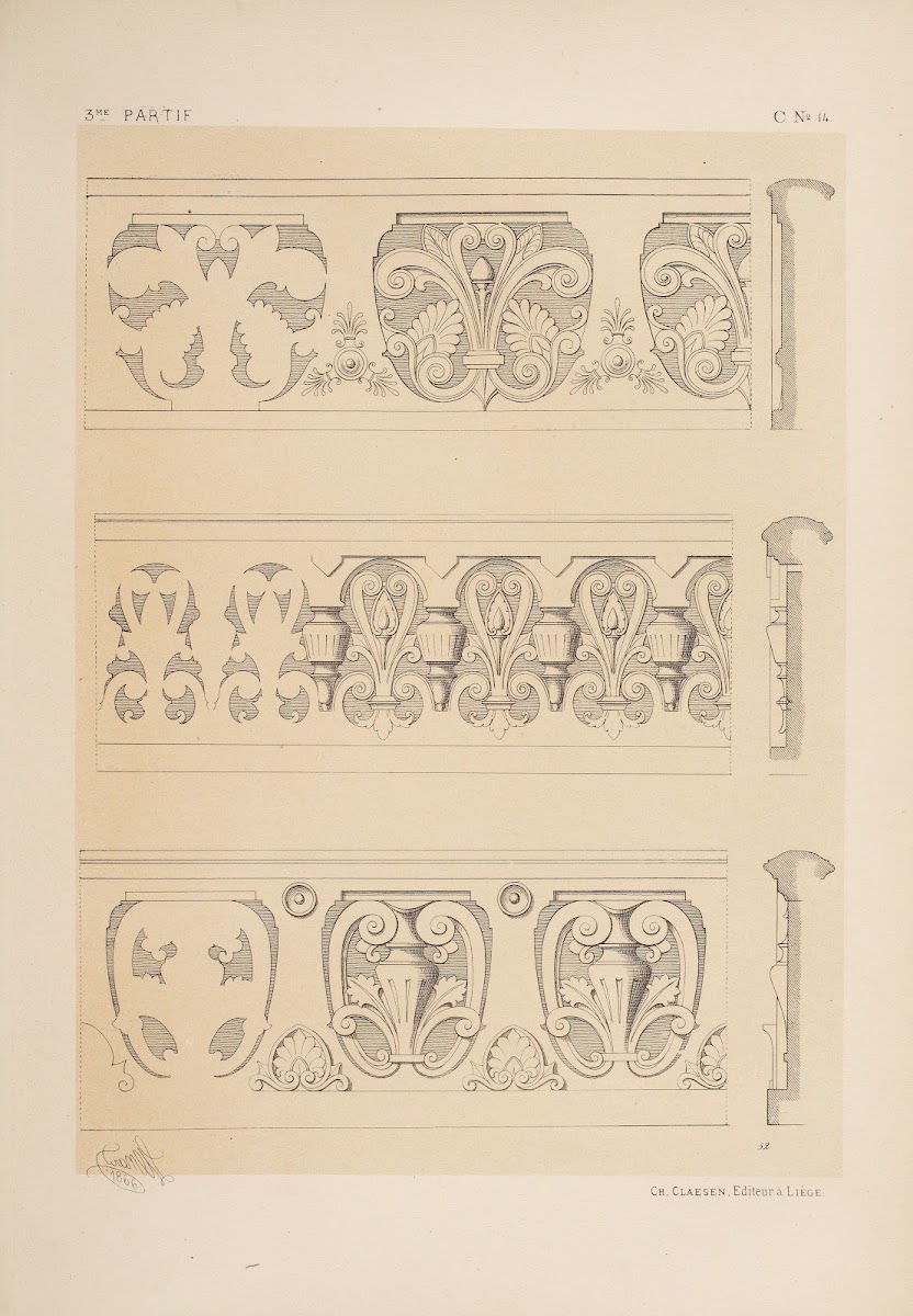 Balcon en pierre genre néo grec 1866