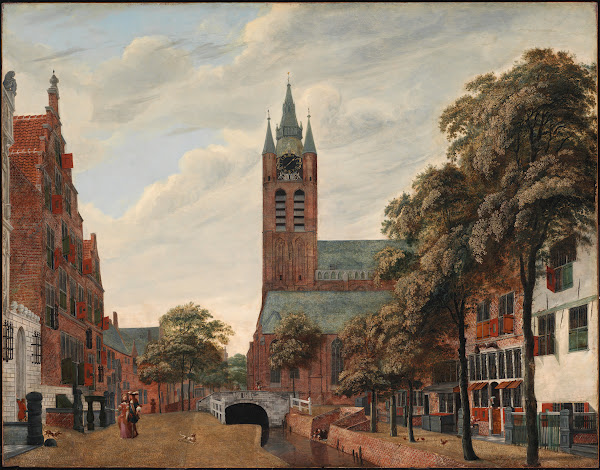 View of the Oude Delft Canal Delft ca 1660