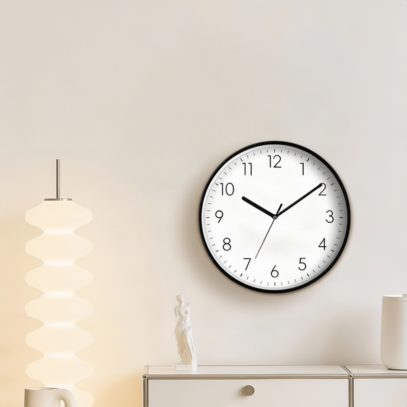 Quarz-Wanduhr, Kunststoff, Zeiger, 20–40 cm