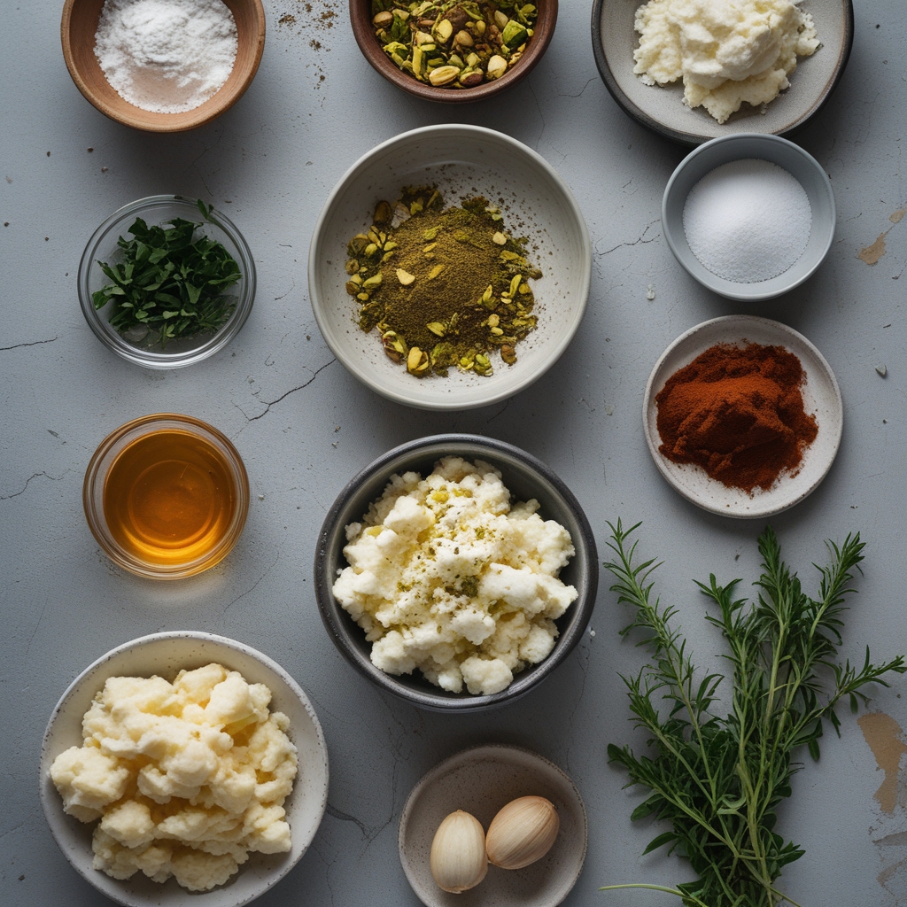 Ingredients for Ricotta Pistachio Honey Bites: A Wonderful Ultimate Dessert Recipe Made Easy