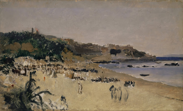 On the Beach at Tangier 1858 60