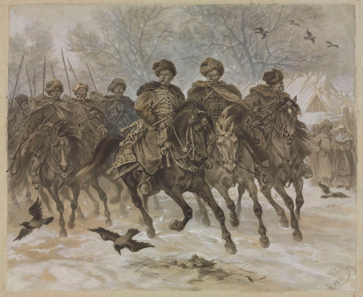 Kmicic company illustration for Henryk Sienkiewiczs novel The Deluge 1885