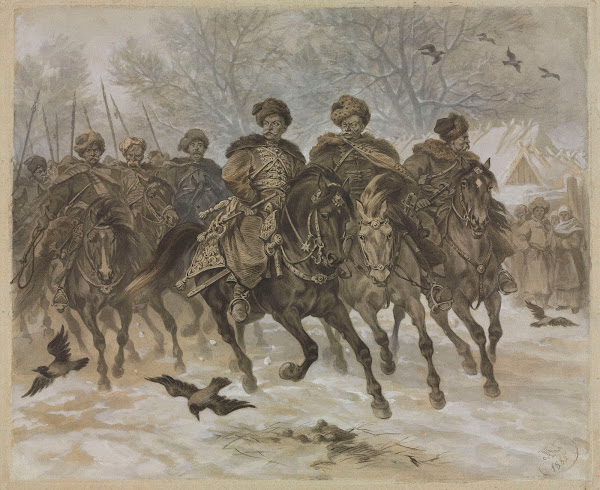 Kmicic company illustration for Henryk Sienkiewiczs novel The Deluge 1885