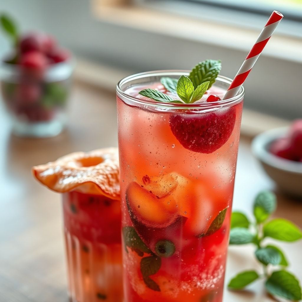 Easy Fizzy Berry Drink with Fresh Mint for Summer (5-Minute Homemade Refresher)