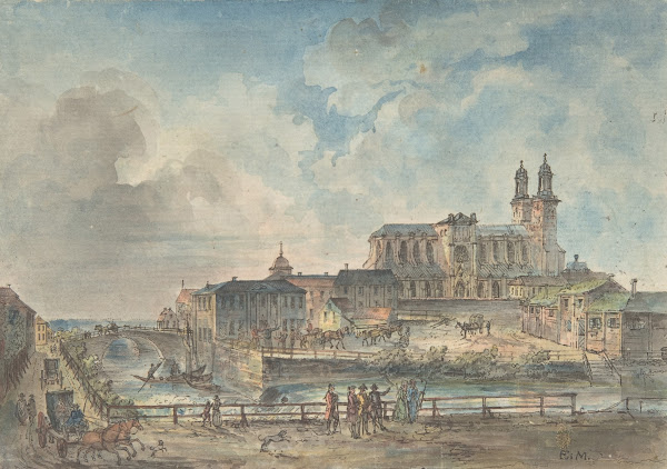 View of Uppsala cathedral from the North 18thearly 19th century