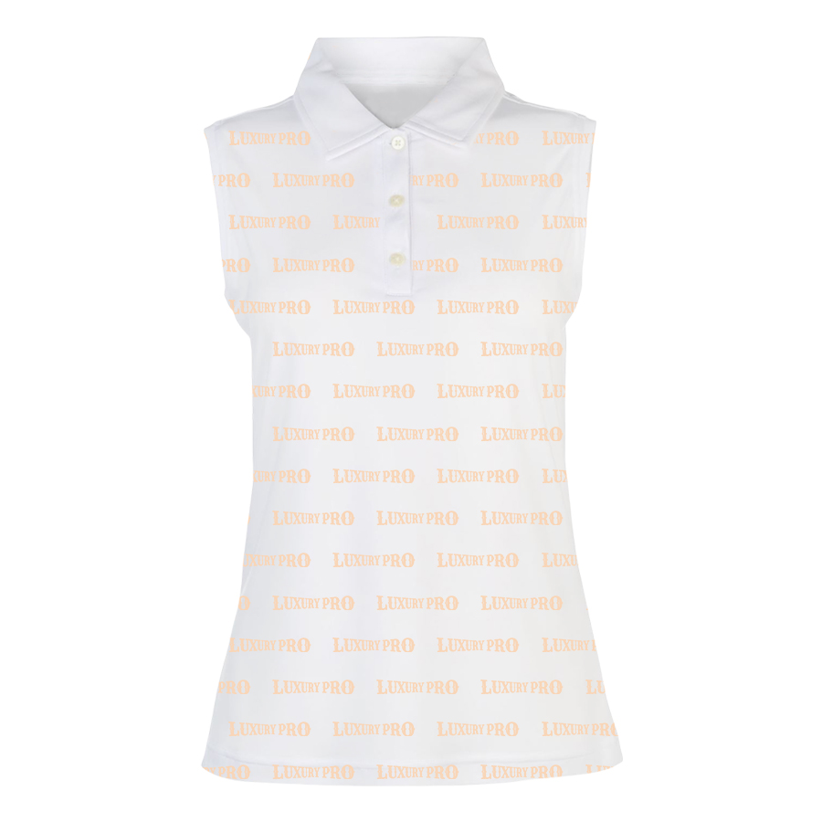 AOP Women's sleeveless polo