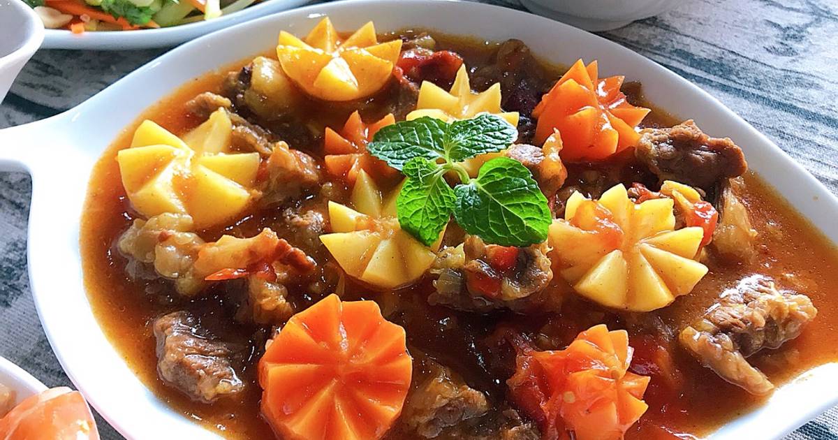 Dải sườn bò sốt vang 🍛
