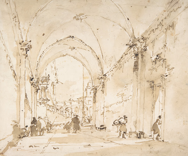 Architectural Capriccio Vaulted Passageway Leading to a Square 171293