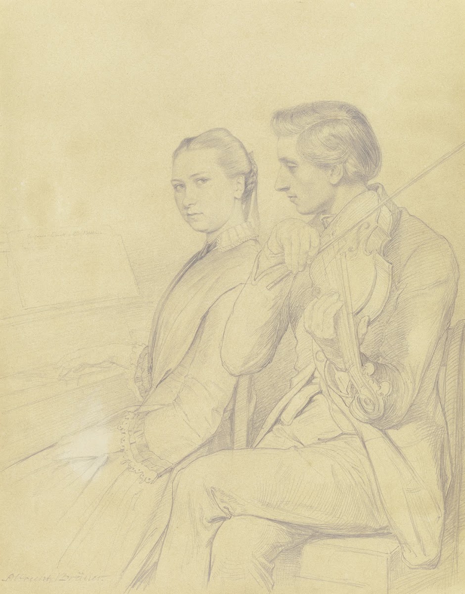Doppelbildnis der Geschwister Philipp und Sophie Hoff 1853