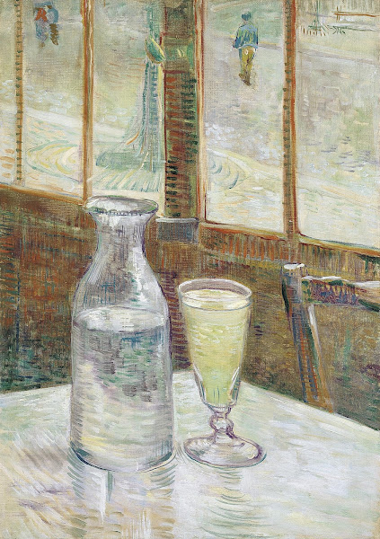 Café table with absinth 1887